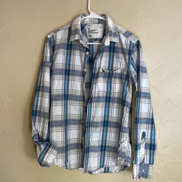 American Eagle Outfitters Other - American Eagle Athletic Fit Mens Sz M Button Down Casual Shirt